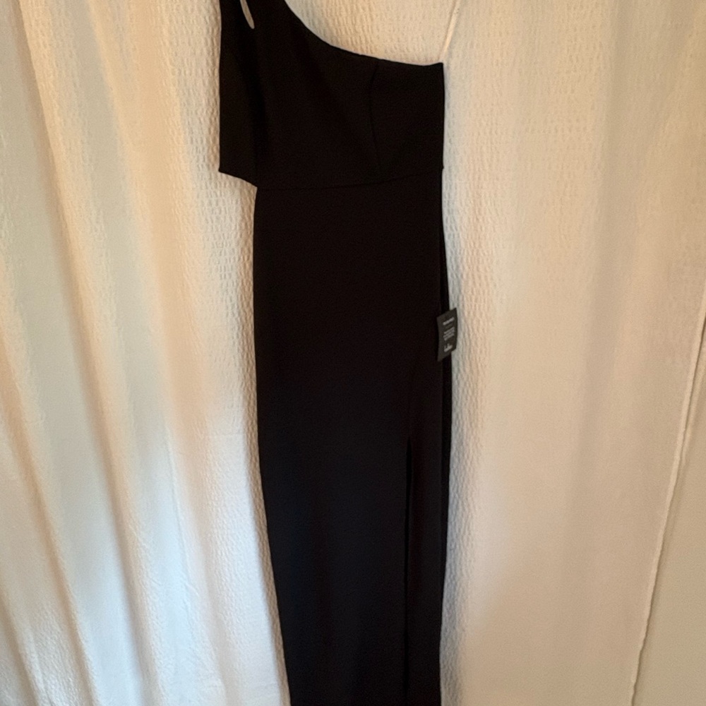 Lulus Elegant Black One-Shoulder Dress